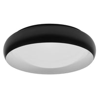 LEDVANCE ORBIS Livia LED-Deckenleuchte mit Metallring, schwarz-weiß, 24W, 1500lm, 3000K, 430mm, 830 freundliches Warmweiß, durch Klicken in 3-Stufen dimmbar, IP20, Montageschrauben und Dübel inklusive