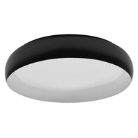 LEDVANCE ORBIS Livia LED-Deckenleuchte mit Metallring, schwarz-weiß, 36W, 2400lm, 3000K, 520mm, 830 freundliches Warmweiß, durch Klicken in 3-Stufen dimmbar, IP20, Montageschrauben und Dübel inklusive