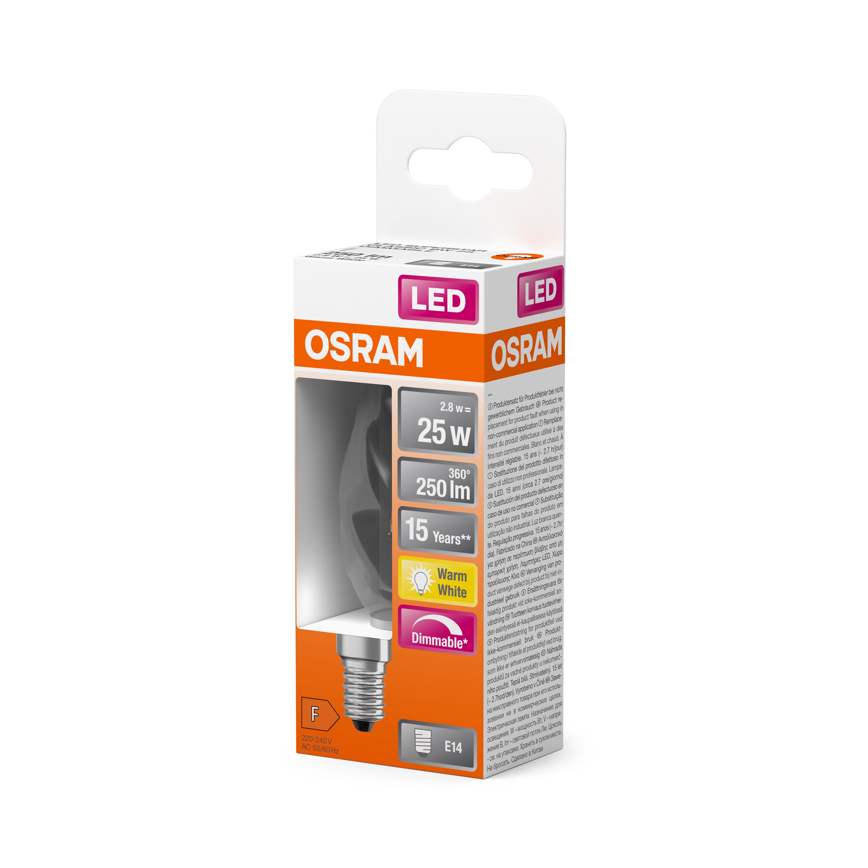 OSRAM LED Superstar Classic Lampe, Minikerze, 2.8W, 250lm , Warmweiß , E14-LEDVANCE Shop