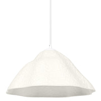 LEDVANCE Pendelleuchte Decor Lotus Leaf weiß aus Metall und Pappmaschee, E27, 396 mm Durchmesser, Leuchtenschirm aus recyceltem Material, langlebig durch austauschbare Lichtquelle, einfache Montage