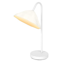 LEDVANCE Tischleuchte Decor Lotus Leaf weiß aus Metall und Pappmaschee, E14, dimmbar, 219 mm Länge, Leuchtenschirm aus recyceltem Material, langlebig durch austauschbare Lichtquelle, einfache Montage