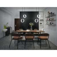 LEDVANCE Decor Circle dekorative Pendelleuchte, 2-flammig, PL, 14W, 930lm, 3000K/4200K/6500K, warmweiß/kaltweiß/Tageslicht, Click-CCT, nicht dimmbar, IP20, Kunststoff, schwarz, LED nicht austauschbar