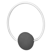 LEDVANCE Decor Aura Wandleuchte aus geschwungenem Polycarbonat mit LED und Filament-Design, 10 W, 800 lm, 3000 K, 830 warmweiß, Click Select, dunkelgrau, Kunststoff (PC), IP20