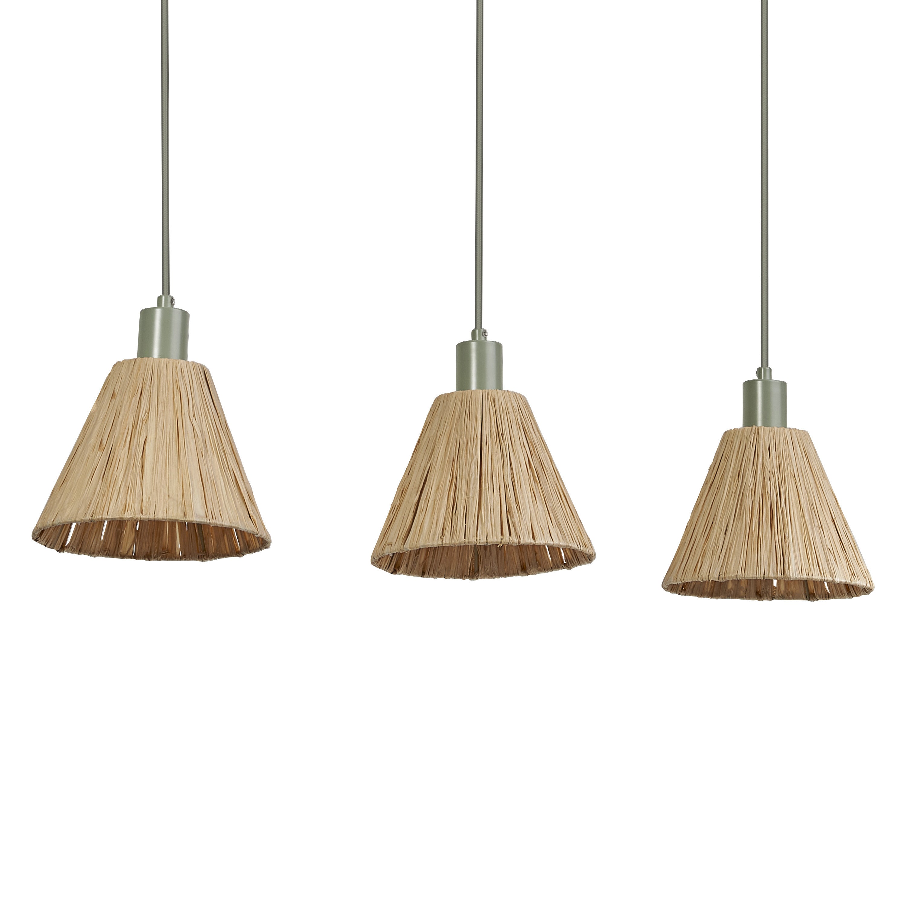 LEDVANCE DECOR Pendelleuchte Decor Raffia Linear grün, 3xE27, inkl. Leuchtmittel-LEDVANCE Shop