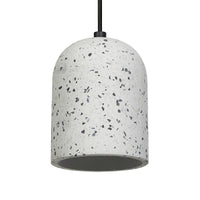 LEDVANCE Decor Pill dekorative Pendelleuchte mit pillenförmigem Lampenschirm, 150mm, mit E27 Fassung, aus weißem Terrazzo, IP20