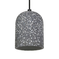 LEDVANCE Decor Pill dekorative Pendelleuchte mit pillenförmigem Lampenschirm, 150mm, mit E27 Fassung, aus schwarzem Terrazzo, IP20