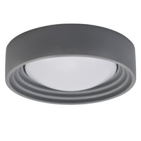 LEDVANCE ORBIS Concrete, graue Beton-Deckenleuchte mit LED, 13W, 800lm, 3000K freundliches Warmweiß, durch Klicken in 3-Stufen dimmbar, 300mm Durchmesser, IP20 Schutz, für Badezimmer geeignet