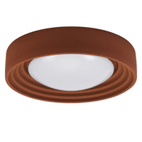 LEDVANCE ORBIS Concrete, braune Beton-Deckenleuchte mit LED, 18W, 1500lm, 3000K freundliches Warmweiß, durch Klicken in 3-Stufen dimmbar, 400mm Durchmesser, IP20 Schutz, für Badezimmer geeignet