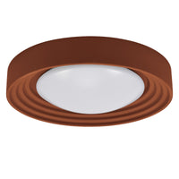 LEDVANCE ORBIS Concrete, braune Beton-Deckenleuchte mit LED, 24. 5W, 1800lm, 3000K freundliches Warmweiß, durch Klicken in 3-Stufen dimmbar, 500mm Durchmesser, IP20 Schutz, für Badezimmer geeignet