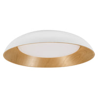 LEDVANCE ORBIS Alva LED-Deckenleuchte, weiß mit Holzdekor, 36W, 1600lm, 3000K, 830 freundliches Warmweiß, durch Klicken in 3-Stufen dimmbar, IP20 Schutz, Montageschrauben und Dübel inklusive