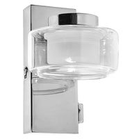 LEDVANCE ORBIS Flame Wand- und Deckenleuchte mit LED, Chrom, 5. 5W, 350lm, 3000/4000K, Farbtemperatur via Wandschalter einstellbar (kaltweiß und warmweiß), IP44 Schutz vor Fremdkörpern und Spritzwasser