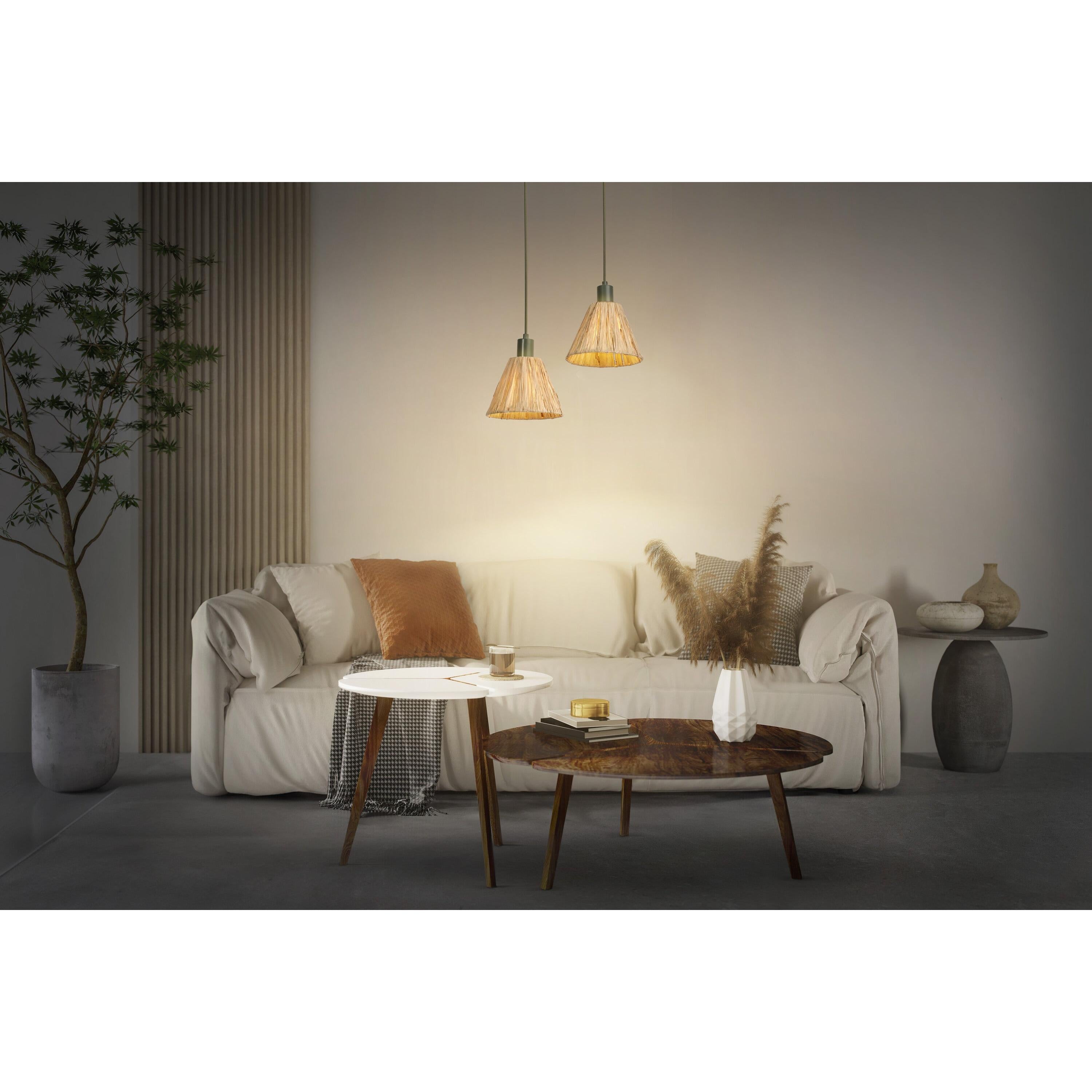 LEDVANCE DECOR Pendelleuchte Decor Raffia grün-braun, E27, 200 mm, inkl. Leuchtmittel-LEDVANCE Shop