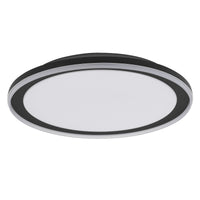 LEDVANCE ORBIS Pederson LED-Deckenleuchte mit Plastikring, schwarz, 36W, 2500lm, 3000K, 830 freundliches Warmweiß, 550mm Durchmesser, IP20 Schutz, Montageschrauben und Dübel inklusive