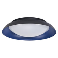 LEDVANCE Orbis Plate LED-Deckenleuchte, schwarz-blau, 35W, 1700lm, 3000K, 430mm, 830 freundliches Warmweiß, durch Kicken in 3-Stufen dimmbar, IP20 Schutz, Montageschrauben und Dübel inklusive