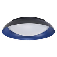 LEDVANCE Orbis Plate LED-Deckenleuchte, schwarz-blau, 45W, 2200lm, 3000K, 480mm, 830 freundliches Warmweiß, durch Kicken in 3-Stufen dimmbar, IP20 Schutz, Montageschrauben und Dübel inklusive