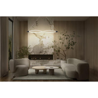 LEDVANCE Decor Swirl Pendelleuchte aus geschwungenem Polycarbonat mit LED und Filament-Design, 22 W, 2400 lm, 3000 K, 830 warmweiß, Click dimmbar, dunkelgrau, Kunststoff (PC), IP 20
