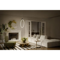 LEDVANCE Decor Aura Pendelleuchte Vert aus geschwungenem Polycarbonat mit LED und Filament-Design, 18 W, 2000 lm, 3000 K, 830 warmweiß, Click dimmbar, dunkelgrau, Kunststoff (PC), 498 mm, IP20