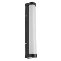 LEDVANCE ORBIS Tube Spiegel-/Wandleuchte mit LED, gefrostetes Glas/schwarz, 9W, 820lm, dimmbar, 3000/4000K über Wandschalter einstellbar, 40cm Durchmesser, IP44 Schutz vor Fremdkörpern/Spritzwasser
