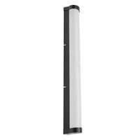 LEDVANCE ORBIS Tube Spiegel-/Wandleuchte mit LED, gefrostetes Glas/schwarz, 12W, 1100lm, dimmbar, 3000/4000K über Wandschalter einstellbar, 60cm Durchmesser, IP44 Schutz vor Fremdkörpern/Spritzwasser