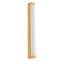 LEDVANCE ORBIS Tube LED-Spiegel-/Wandleuchte, gefrostetes Glas/Holzdekor, 12W, 1200lm, dimmbar, 3000/4000K über Wandschalter einstellbar, 60cm Durchmesser, IP44 Schutz vor Fremdkörpern/Spritzwasser