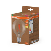 OSRAM LED LAMPS ENERGY CLASS A ENERGY EFFICIENCY FILAMENT CLASSIC Globe , LED-Lampe, Bleifreies Glas, Klar, 5 W, (ex 75 W), 1055 lm, Warmweiß, Energieeffizienzklasse: A