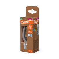OSRAM LED CLASSIC B ENERGY EFFICIENCY A in B-Form, LED-Lampe, Bleifreies Glas, Klar, 3,8 W, (ex 60 W), 806 lm, Kaltweiß, 4000 K, Energieeffizienzklasse: A, CRI 80