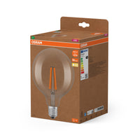 OSRAM LED LAMPS ENERGY CLASS A ENERGY EFFICIENCY FILAMENT CLASSIC Globe , LED-Lampe, Bleifreies Glas, Klar, 7,2 W, 1521 lm, Warmweiß, Energieeffizienzklasse: A