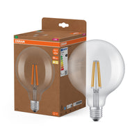 OSRAM LED LAMPS ENERGY CLASS A ENERGY EFFICIENCY FILAMENT CLASSIC Globe , LED-Lampe, Bleifreies Glas, Klar, 7,2 W, 1521 lm, Warmweiß, Energieeffizienzklasse: A