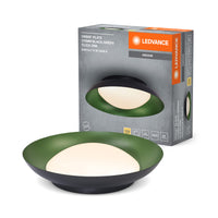 LEDVANCE Orbis Plate LED-Deckenleuchte, schwarz-, 19W, 1000lm, 3000K, 310mm, 830 freundliches Warmweiß, durch Kicken in 3-Stufen dimmbar, IP20 Schutz, Montageschrauben und Dübel inklusive