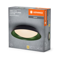LEDVANCE Orbis Plate LED-Deckenleuchte, schwarz-, 45W, 2200lm, 3000K, 480mm, 830 freundliches Warmweiß, durch Kicken in 3-Stufen dimmbar, IP20 Schutz, Montageschrauben und Dübel inklusive
