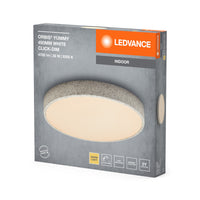 LEDVANCE ORBIS Yummy LED-Deckenleuchte mit Metallring, weiß, 36W, 2600lm, 3000K, 490mm, 830 freundliches Warmweiß, durch Klicken dimmbar, IP20 Schutz, Montageschrauben und Dübel inklusive