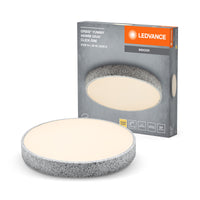 LEDVANCE ORBIS Yummy LED-Deckenleuchte mit Metallring, grau, 36W, 2600lm, 3000K, 490mm, 830 freundliches Warmweiß, durch Klicken dimmbar, IP20 Schutz, Montageschrauben und Dübel inklusive