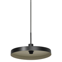 LEDVANCE Decor Plate dekorative Hängelampe mit tellerförmigem Lampenschirm, 400mm, mit E27 Fassung, IP20, Metall, schwarz/beige