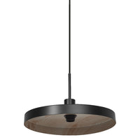 OSRAM DECOR Plate Pendant E27 Pendelleuchte Black Wood