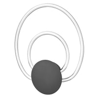 LEDVANCE Decor Helios Wandleuchte aus geschwungenem Polycarbonat mit LED und Filament-Design, mit Click Select, 12 W, 960 lm, 3000 K, 830 warmweiß, nicht dimmbar, dunkelgrau, Kunststoff (PC), IP20
