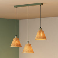 LEDVANCE DECOR Pendelleuchte Decor Raffia Linear grün, 3xE27, inkl. Leuchtmittel-LEDVANCE Shop