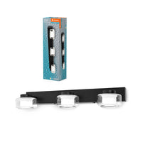 LEDVANCE ORBIS Flame Wand- und Deckenleuchte mit LED, schwarz, 16. 5W, 1050lm, 3000/4000K, Farbtemperatur via Wandschalter einstellbar (kaltweiß/warmweiß), IP44 Schutz vor Fremdkörpern und Spritzwasser