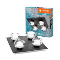 LEDVANCE ORBIS Flame Wand- und Deckenleuchte mit LED, schwarz, 22W, 1400lm, 3000/4000K, Farbtemperatur über Wandschalter einstellbar (kaltweiß/warmweiß), IP44 Schutz vor Fremdkörpern und Spritzwasser