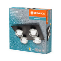 LEDVANCE ORBIS Flame Wand- und Deckenleuchte mit LED, schwarz, 22W, 1400lm, 3000/4000K, Farbtemperatur über Wandschalter einstellbar (kaltweiß/warmweiß), IP44 Schutz vor Fremdkörpern und Spritzwasser
