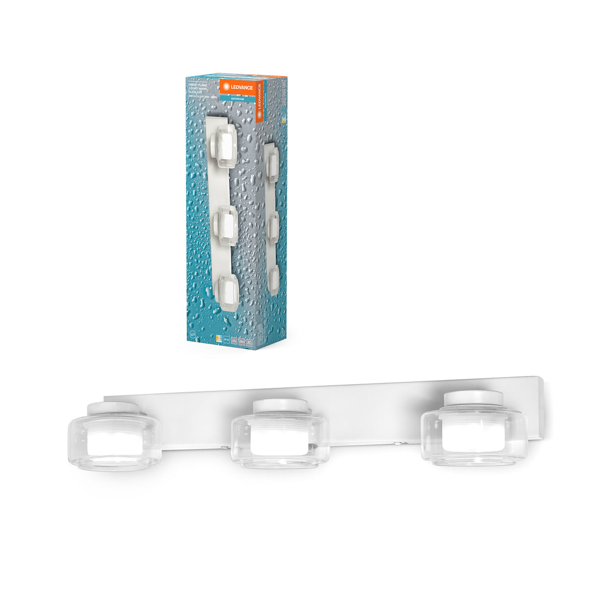 LEDVANCE ORBIS Flame Wand- und Deckenleuchte mit LED, weiß, 16. 5W, 1050lm, 3000/4000K, Farbtemperatur über Wandschalter einstellbar (kaltweiß/warmweiß), IP44 Schutz vor Fremdkörpern und Spritzwasser