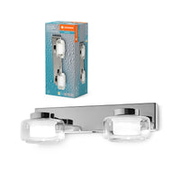 LEDVANCE ORBIS Flame Wand- und Deckenleuchte mit LED, Chrom, 11W, 700lm, 3000/4000K, Farbtemperatur über Wandschalter einstellbar (kaltweiß/warmweiß), IP44 Schutz vor Fremdkörpern und Spritzwasser