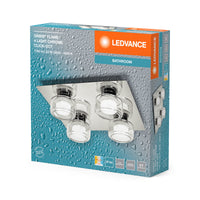 LEDVANCE ORBIS Flame Wand- und Deckenleuchte mit LED, Chrom, 22W, 1400lm, 3000/4000K, Farbtemperatur via Wandschalter einstellbar (kaltweiß und warmweiß), IP44 Schutz vor Fremdkörpern und Spritzwasser