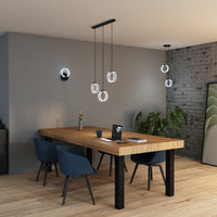 LEDVANCE Decor Circle dekorative Pendelleuchte, 2-flammig, PL, 14W, 930lm, 3000K/4200K/6500K, warmweiß/kaltweiß/Tageslicht, Click-CCT, nicht dimmbar, IP20, Kunststoff, schwarz, LED nicht austauschbar