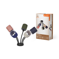 LEDVANCE Deckenleuchte 5-flammig Decor Felt Weaving Cans aus Filz und Metall, E14, 630mm Länge, warme Lichteffekte durch gewebten Schirm, langlebig durch austauschbare Lichtquelle, einfache Montage