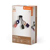 LEDVANCE Deckenleuchte 5-flammig Decor Felt Weaving Cans aus Filz und Metall, E14, 630mm Länge, warme Lichteffekte durch gewebten Schirm, langlebig durch austauschbare Lichtquelle, einfache Montage