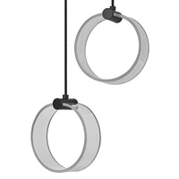 LEDVANCE Decor Circle dekorative Pendelleuchte, 2-flammig, PL, 14W, 930lm, 3000K/4200K/6500K, warmweiß/kaltweiß/Tageslicht, Click-CCT, nicht dimmbar, IP20, Kunststoff, schwarz, LED nicht austauschbar