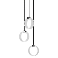 LEDVANCE Decor Circle dekorative Pendelleuchte, 3-flammig, PL, 20W, 1300lm, 3000K/4200K/6500K, warmweiß/kaltweiß/Tageslicht, Click-CCT Schalter, IP20, Kunststoff, schwarz, LED nicht austauschbar