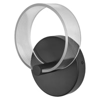 LEDVANCE DECOR Circle Wandleuchte, 8W, 370lm, 3000K/4200K/6500K, Lichtfarbe wählbar warmweiß, kaltweiß, kaltweißes Tageslicht, mit Click CCT, nicht dimmbar, IP20, PMMA, schwarz, LED nicht austauschbar