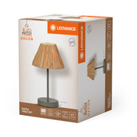 LEDVANCE DECOR Tischleuchte Decor Raffia grün-braun, E27, 200 mm, inkl. Leuchtmittel-LEDVANCE Shop