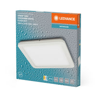 LEDVANCE ORBIS Disc Wand-/Deckenleuchte mit LED, weiß, 22W, 1800lm, 3000/4000K, über Wandschalter mit Click CCT einstellbar, 30x30cm, IP44 Schutz für Badezimmer, Montageschrauben und Dübel inklusive